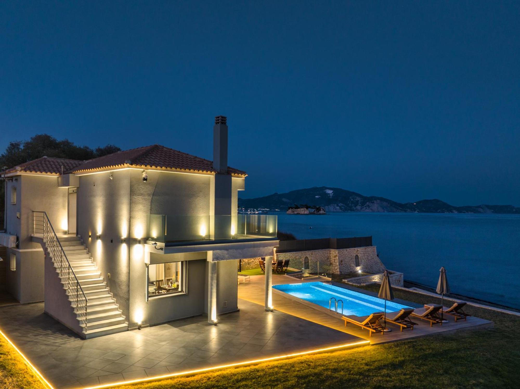 Violet Beach Front Private Villa Laganas Buitenkant foto
