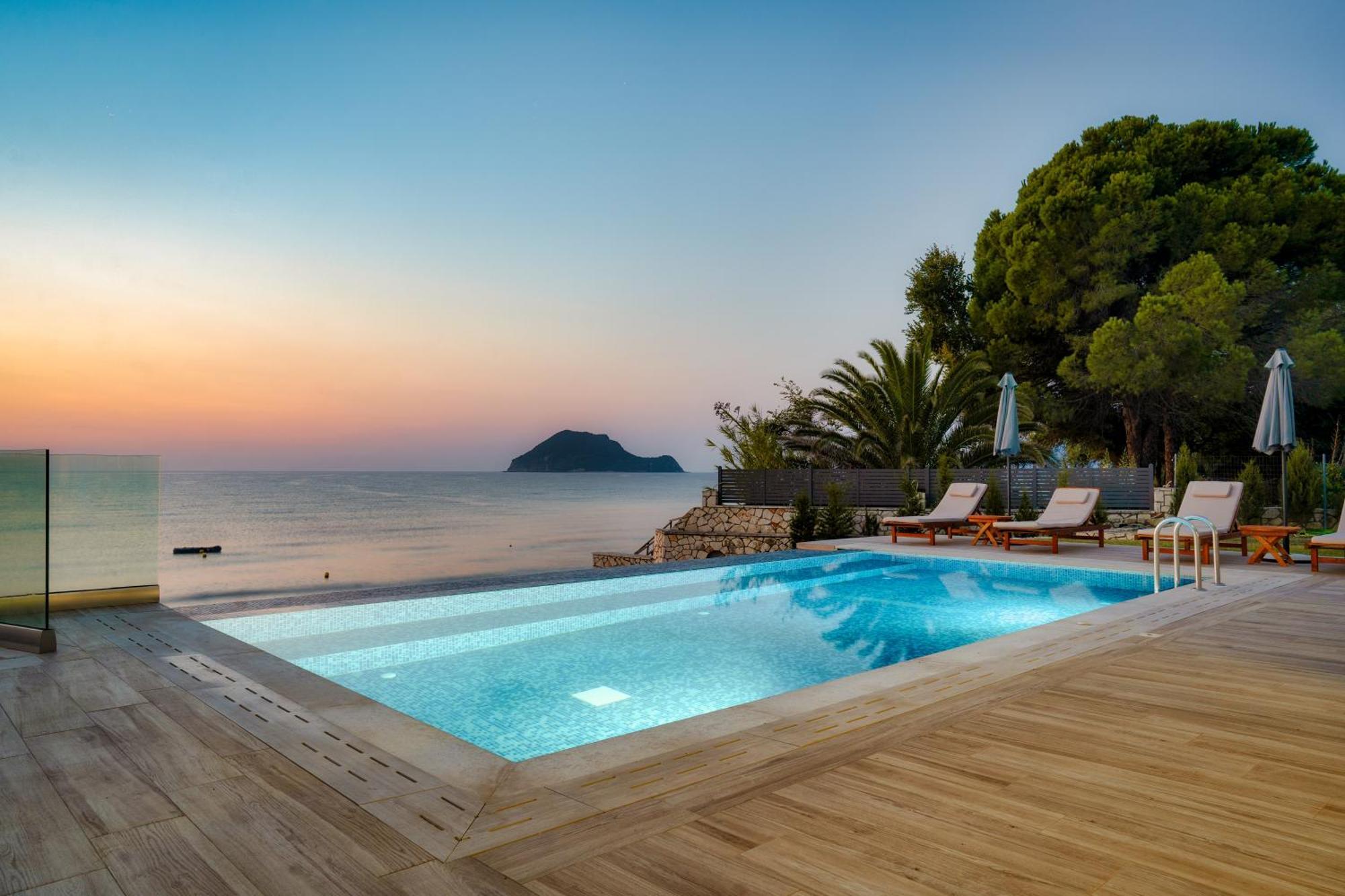 Violet Beach Front Private Villa Laganas Buitenkant foto