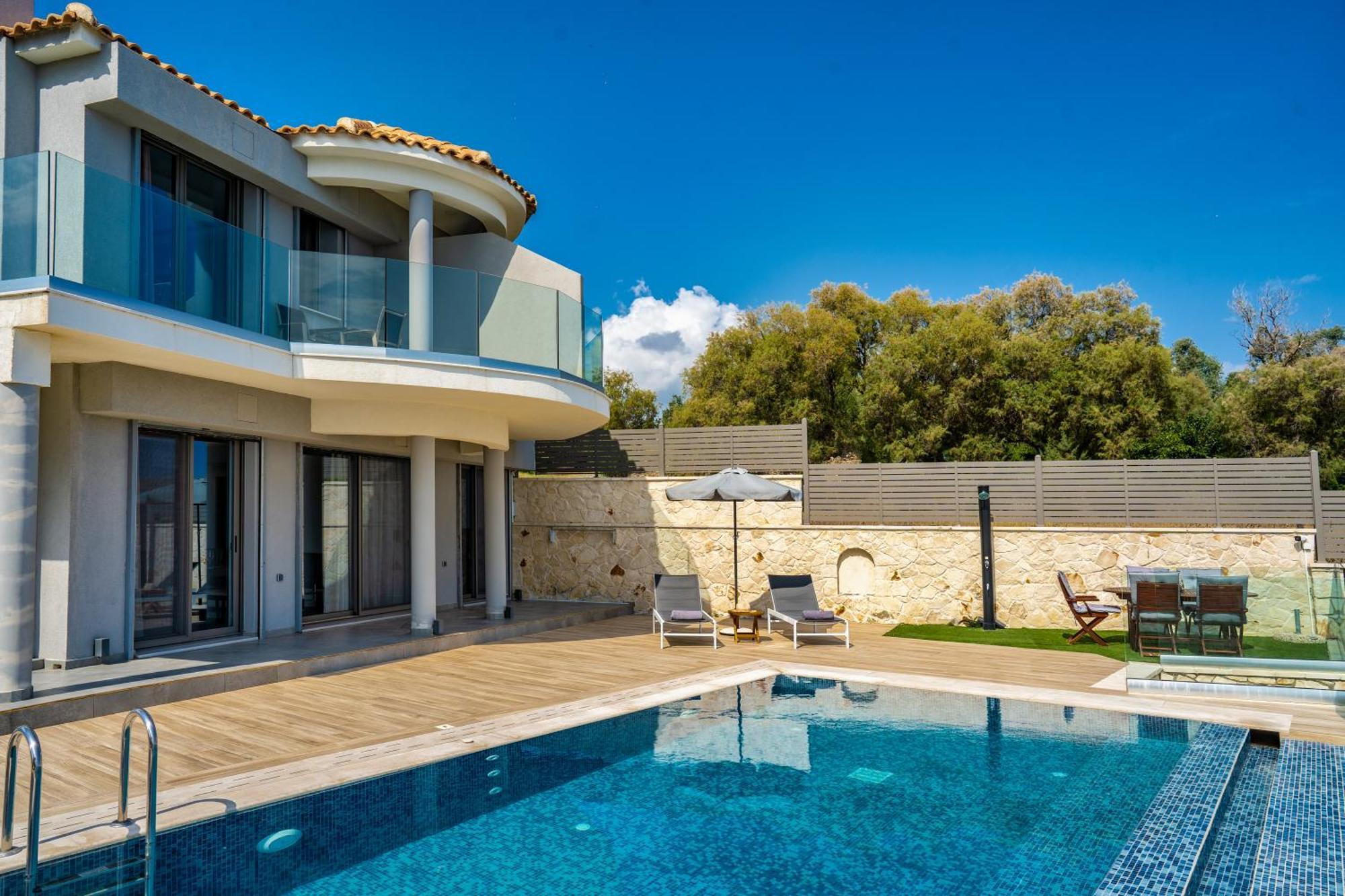 Violet Beach Front Private Villa Laganas Buitenkant foto