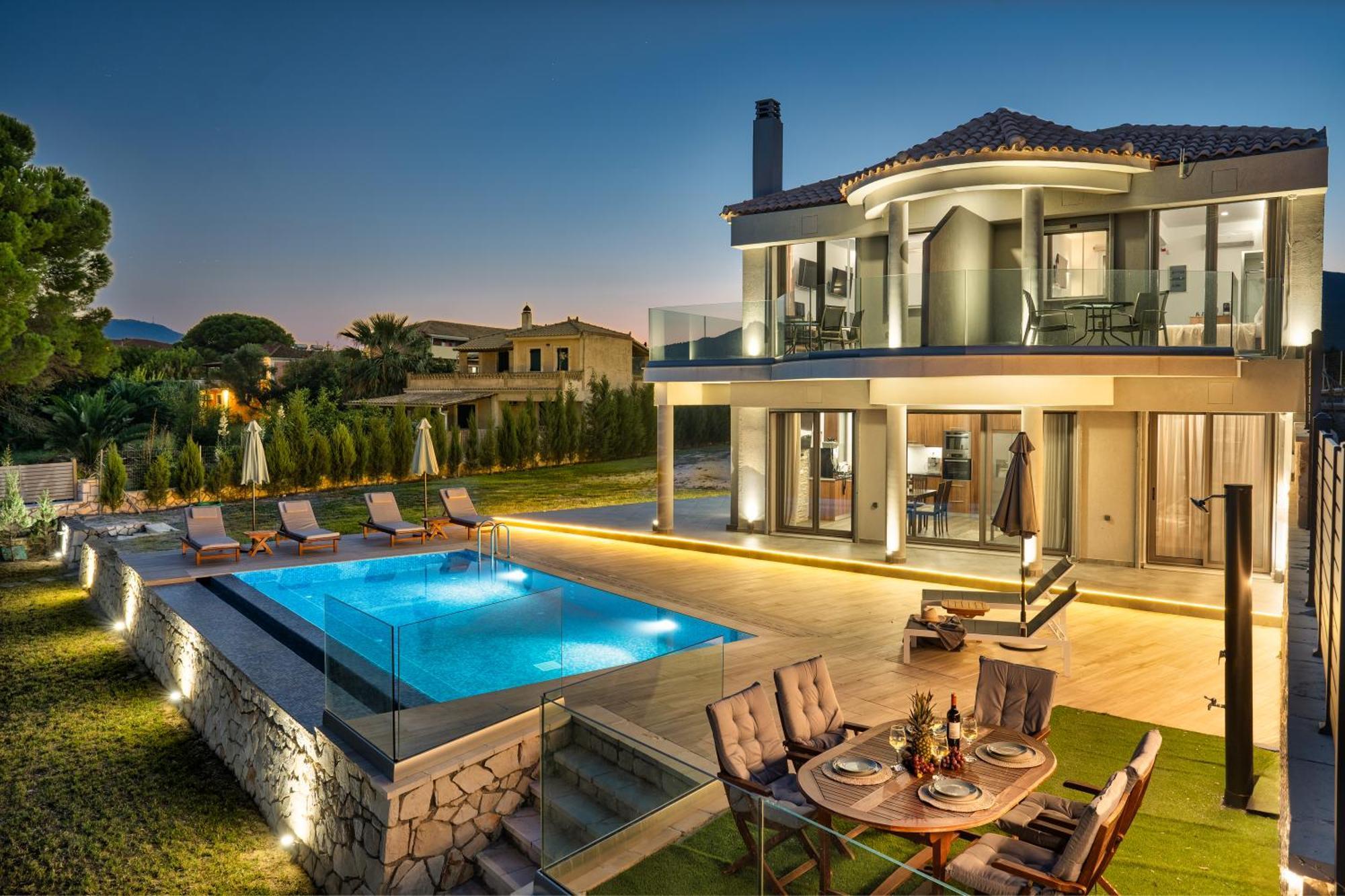 Violet Beach Front Private Villa Laganas Buitenkant foto