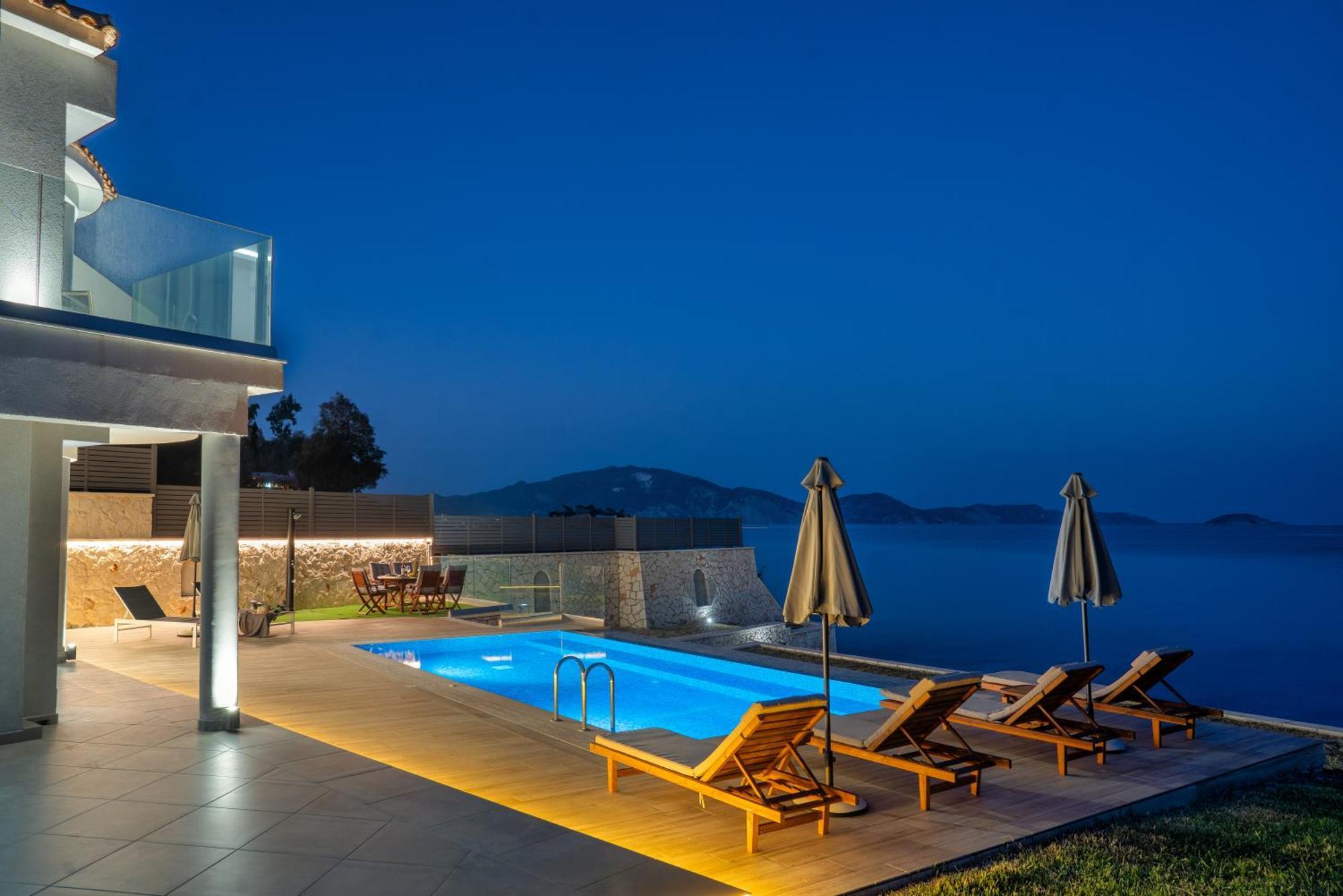 Violet Beach Front Private Villa Laganas Buitenkant foto